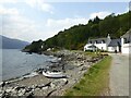 Houses on the waterfront at Balmacara Bay