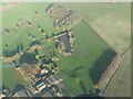 Acthorpe Farm and earthworks: aerial 2022