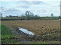 Ploughed field north of Queen Catherine Road