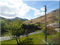 Looking down to the A830 from the West Highland Railway west of Glenfinnan