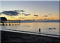 SN5882 : Sunset swimmers, Aberystwyth by Mike Parker