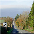 Ivetsey Bank Road north of Bishopswood in Staffordshire