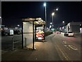 Festival Park by night: bus shelter