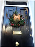 TR3358 : Christmas wreath in Upper Strand Street by Marathon