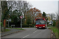 Village bus arriving at Bishopswood in Staffordshire