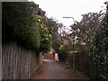 Approaching a path junction behind Croft Road