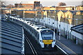 Train arriving at Bellingham Station