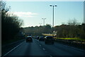 A12 Brentwood bypass westbound: approaching bridge under the A128