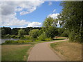 Lakeside footpath west of Rocester