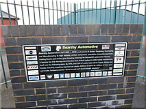 SK6513 : Plaque to Rearsby Automotive, Rearsby Business Park by Jonathan Thacker