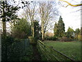 Footpath and garden, Walton on the Hill