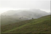 SO7639 : Mist on the Malvern Hills by Philip Halling