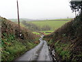 Heol fach wledig ger Nantyci / A minor rural road near Nantyci