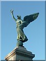 The angel on the war memorial, Rydings Park, Brighouse