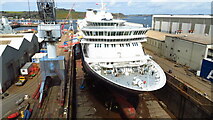SW8132 : Balmoral in dry dock at Falmouth Docks by Colin Park