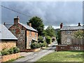 Brick and flint cottages, Crowell