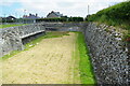 The dry moat at Rhuddlan Castle