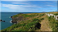 On Wales Coast Path - view SW above Ogof Lwyd