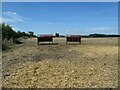 TA0379 : Cattle feeders, east of Woodhouse Farm by Christine Johnstone