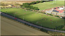 NT5584 : North Berwick High School playing field from part way up North Berwick Law by Colin Park