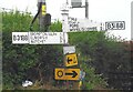 Direction Sign - Signpost on the B3188 at Pitsford Hill