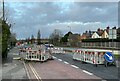 Road works on the Farnborough Road