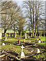 Pottery grave markers in Binchester Cemetery