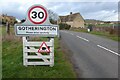 SO9629 : Sign for the village of Gotherington by Philip Halling