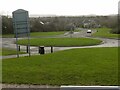 Roundabout and open space at the end of Banks Lane, Toton