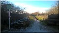 TF1406 : Bridleway entrance near Etton on a frosty day by Paul Bryan