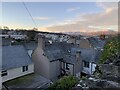 SH8076 : View across the rooftops towards the Carneddau by Richard Hoare