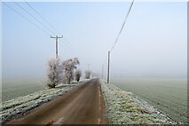 TL5161 : Stow-cum-Quy: a hard frost on Station Road by John Sutton