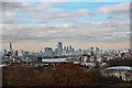 TQ3380 : Greenwich Park : view over the River Thames towards Central London by Jim Osley