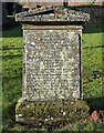 A gravestone at Yarrow Kirkyard