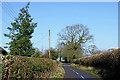 County Lane near Codsall Wood in Staffordshire