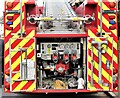 Rear view of a Fire and rescue vehicle, Station Road, Robertsbridge