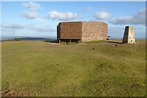 SO4325 : Trig point and a WWII relic on Garway Hill by Philip Halling