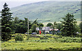 Buildings with telephone call box at Eynort in 1994