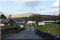 Entrance to Ffestiniog Railway permanent way yard and staff hostel