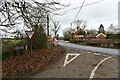 Burston and Shimpling: Where Valley lane joins Station Road