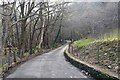 Road alongside Afon Aber