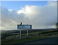 Road  sign  at  junction  with  B6451  at  Bland  Hill