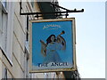 The sign of The Angel hotel and public house, Halesworth