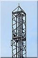 Police communications mast (detail) near Stafford