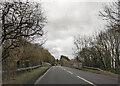 On the A35 heading east, about to cross the Exeter to Waterloo railway line