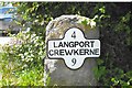 Old Milestone by Thorney Road, in Kingsbury Episcopi village