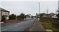 Lindley Moor Road crossing Huddersfield Road (A629), Ainley Top