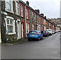 Houses and cars on the south side of Partridge Road, Llanhilleth