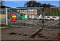 Locked entrance gates, Thornbury, South Gloucestershire