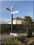 ST4349 : Crickham signpost by Neil Owen